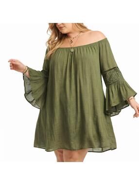 chinese dress ladies Anthropologie Dress Womens 0 Green Button Up Long Sleeve Belted White Striped main image 0